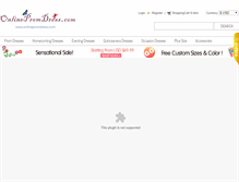 Tablet Screenshot of onlinepromdress.com